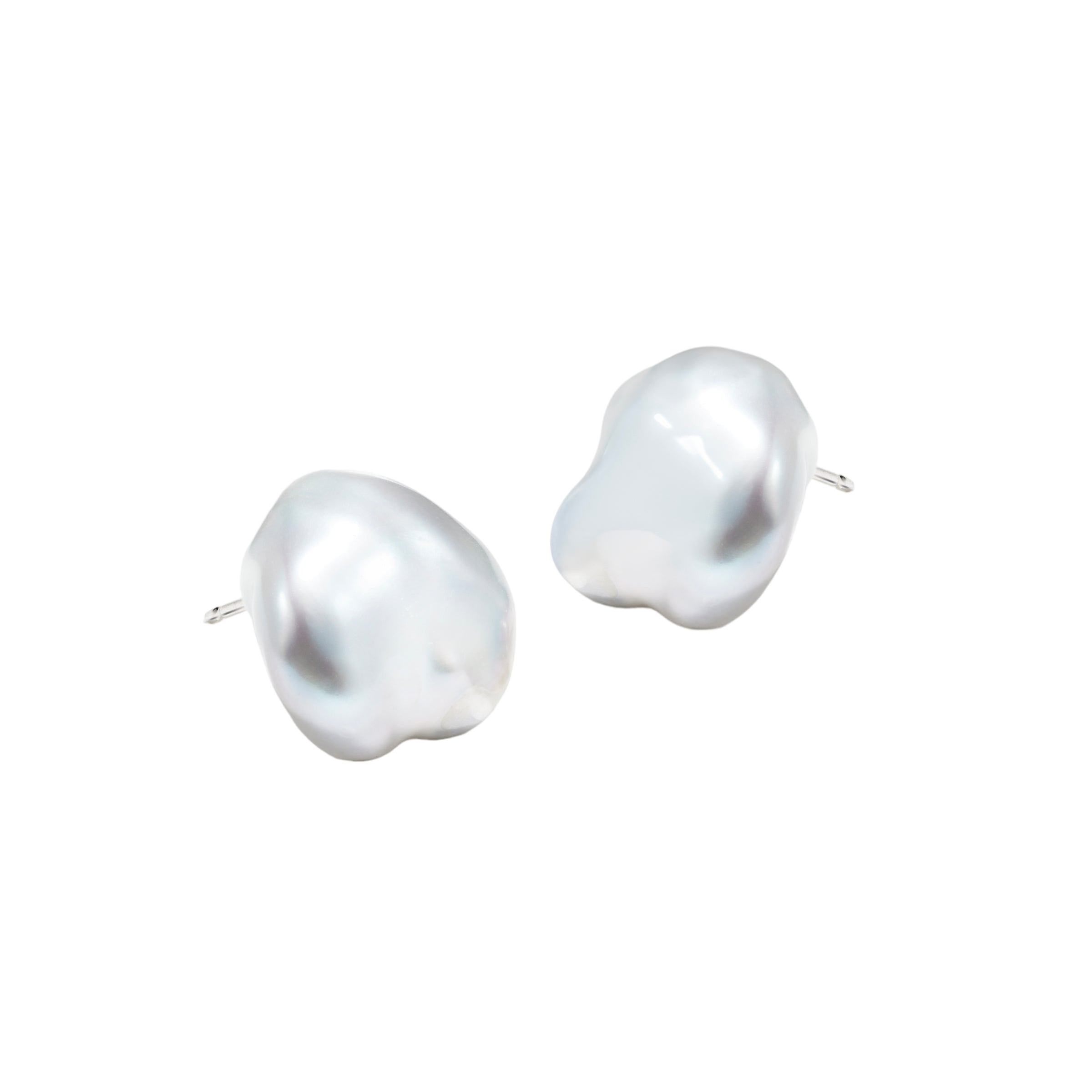Baroque pearl studs
